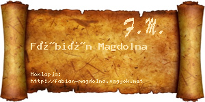 Fábián Magdolna névjegykártya