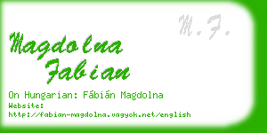 magdolna fabian business card